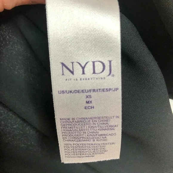 NYDJ Semi-Sheer Blouse V-Neck Size  Extra Small - Picture 6 of 16